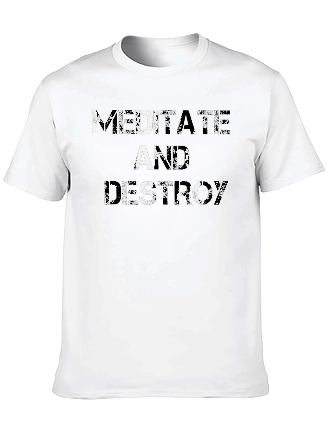 Meditate And Destroy Black Graphic Tee