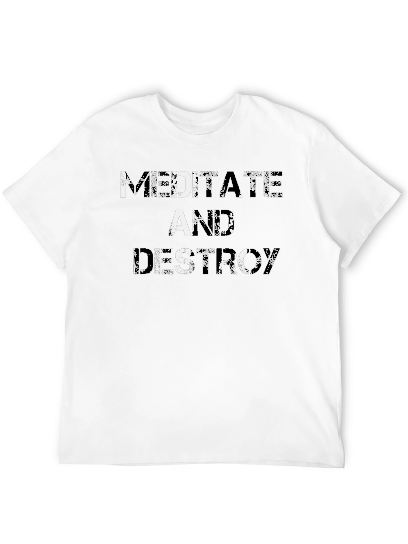 Meditate And Destroy Black Graphic Tee