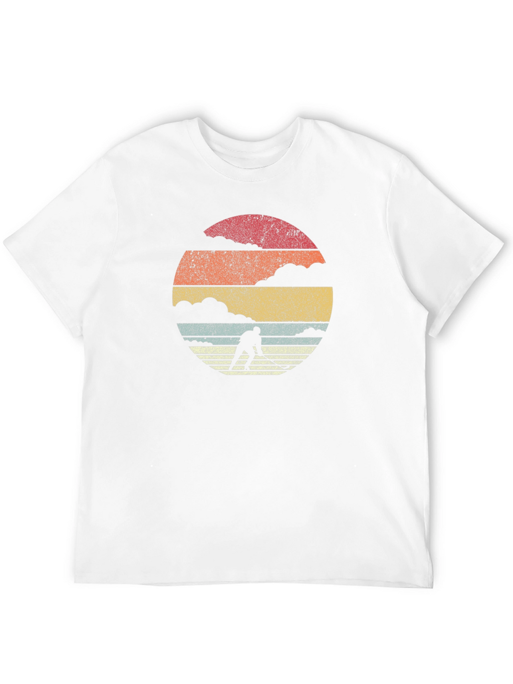 Retro Hockey Sunset Graphic T-Shirt