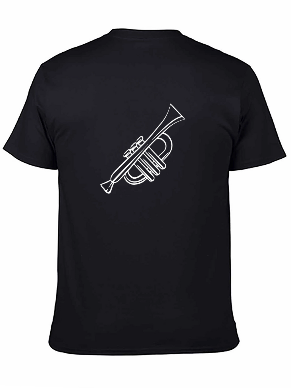 Trumpet Graphic Black T-Shirt - Music Lover Tee