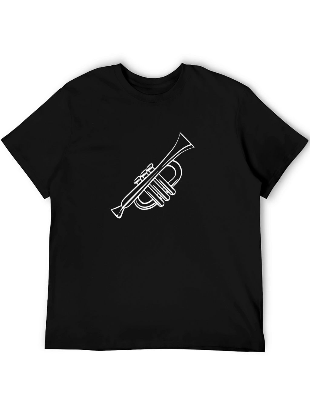 Trumpet Graphic Black T-Shirt - Music Lover Tee