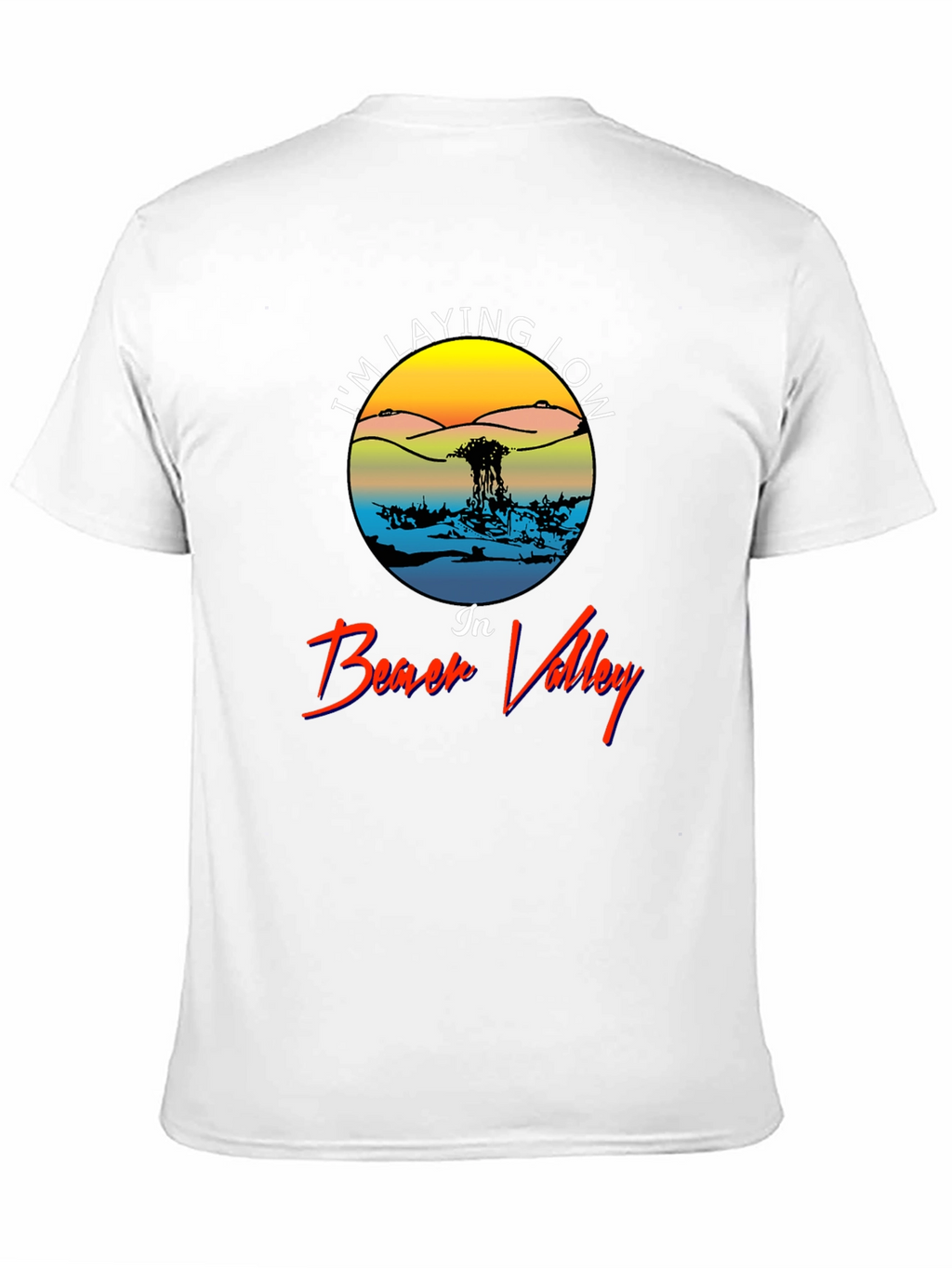 Im Laying Low in Beach Valley Black Tee