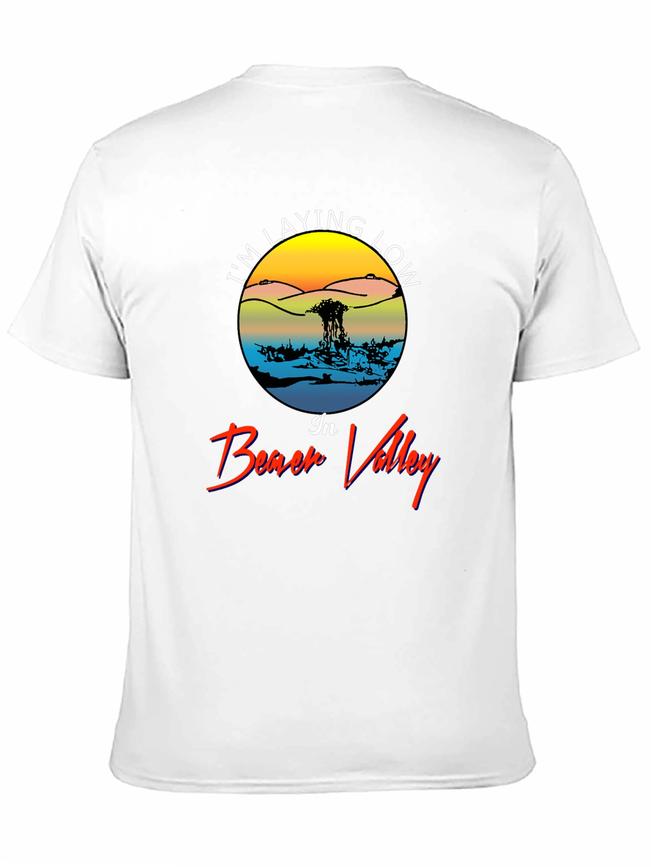 Im Laying Low in Beach Valley Black Tee
