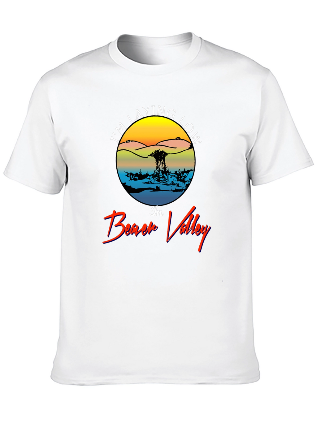 Im Laying Low in Beach Valley Black Tee