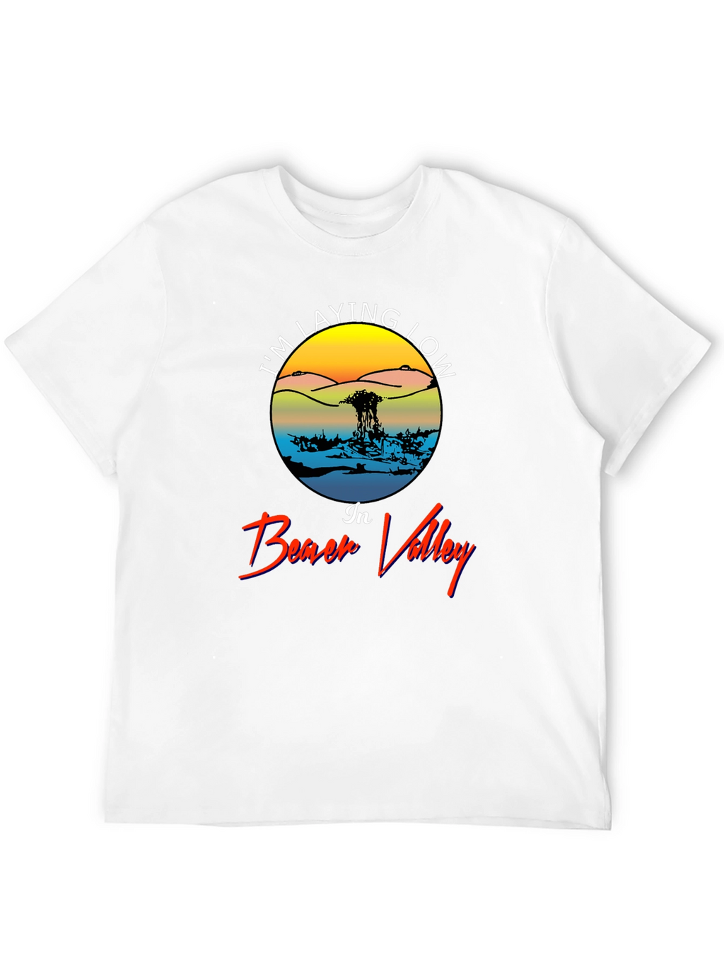 Im Laying Low in Beach Valley Black Tee