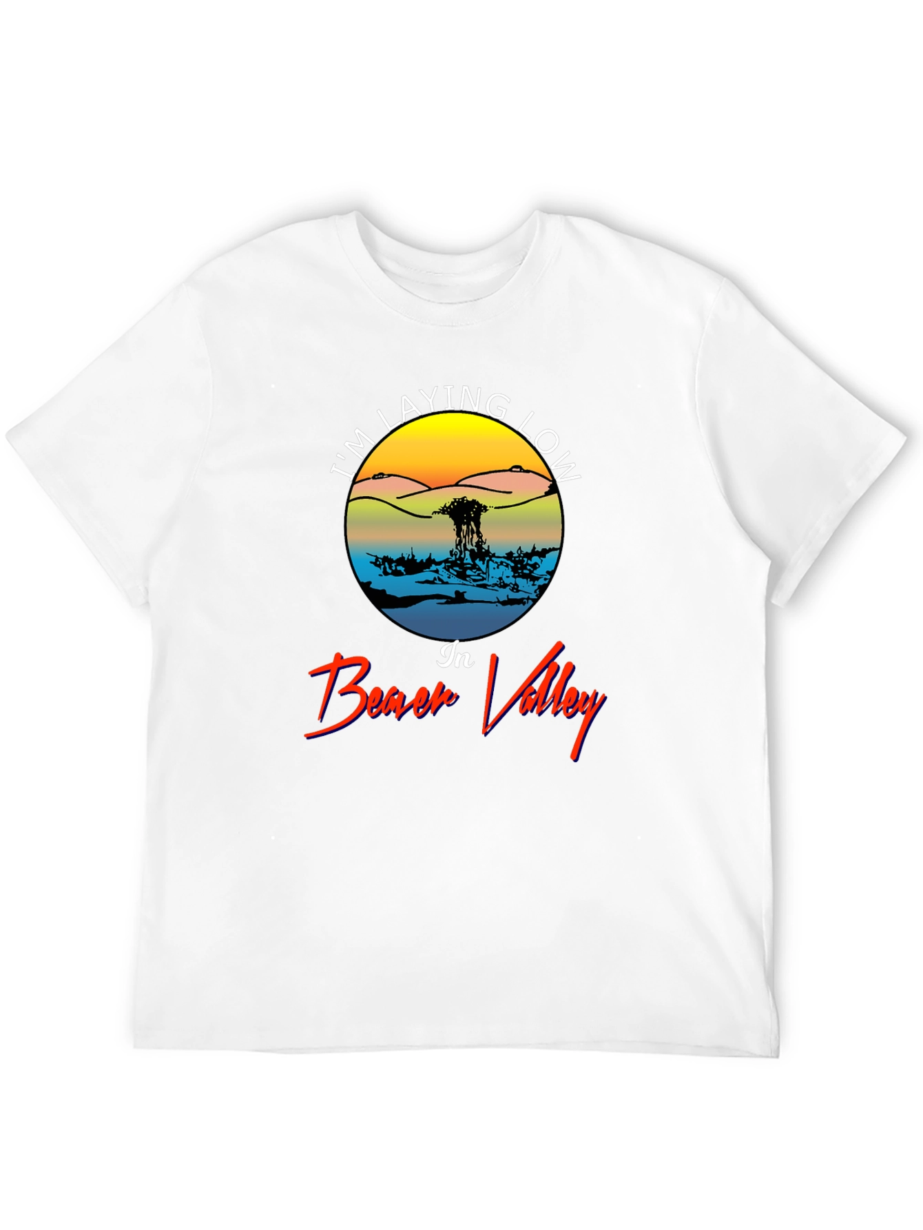 Im Laying Low in Beach Valley Black Tee