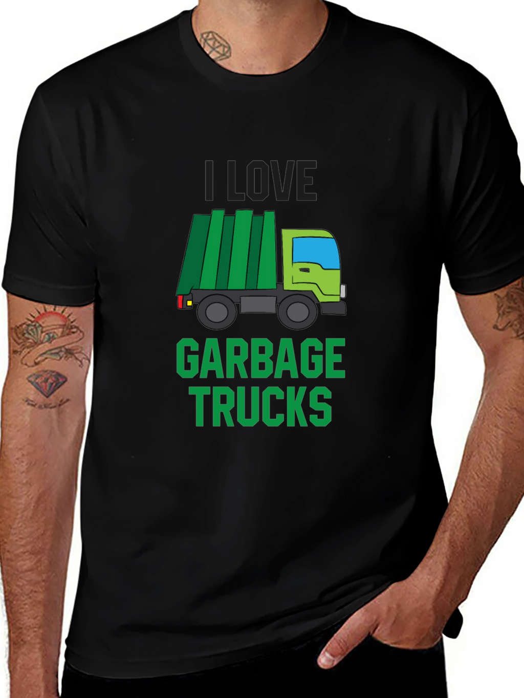 I Love Garbage Trucks T-Shirt