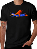 Super Hero Cartoon Black T-Shirt