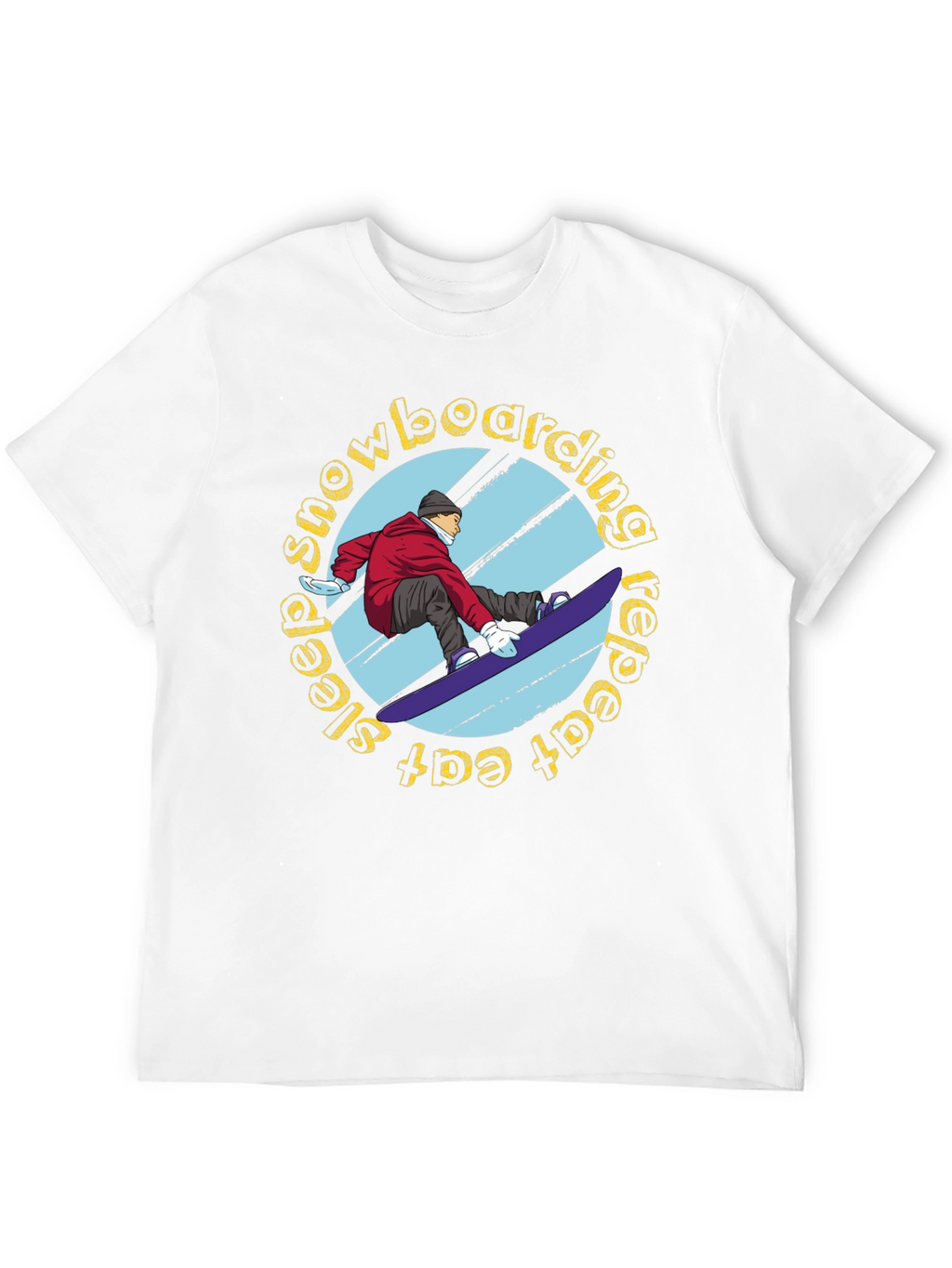 Snowboarding Graphic Tee - Eat Sleep Snowboard Repeat