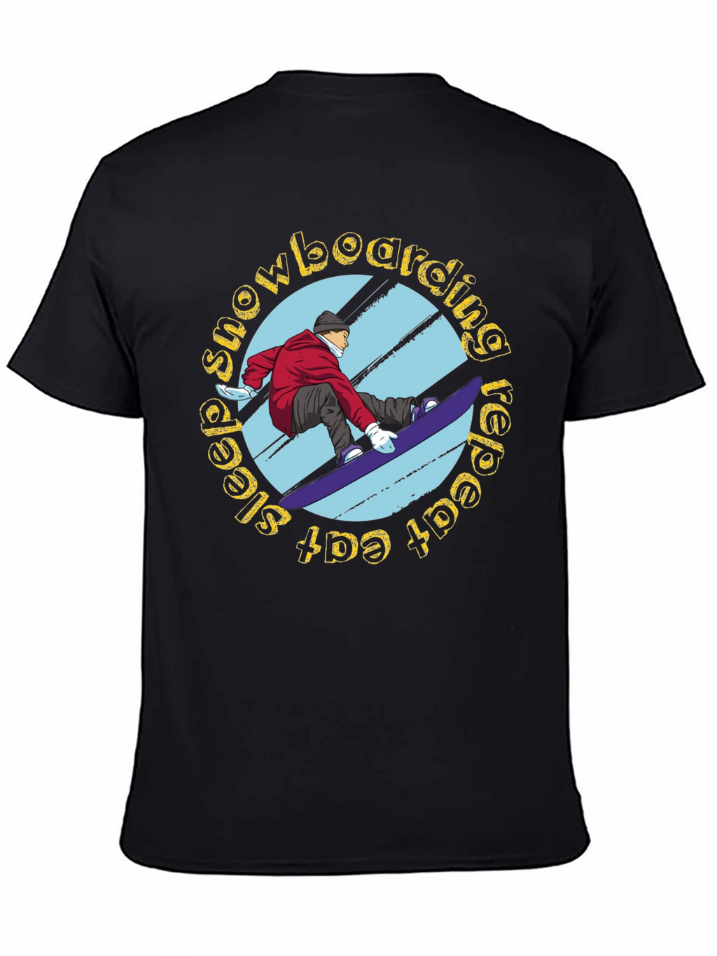 Snowboarding Graphic Tee - Eat Sleep Snowboard Repeat