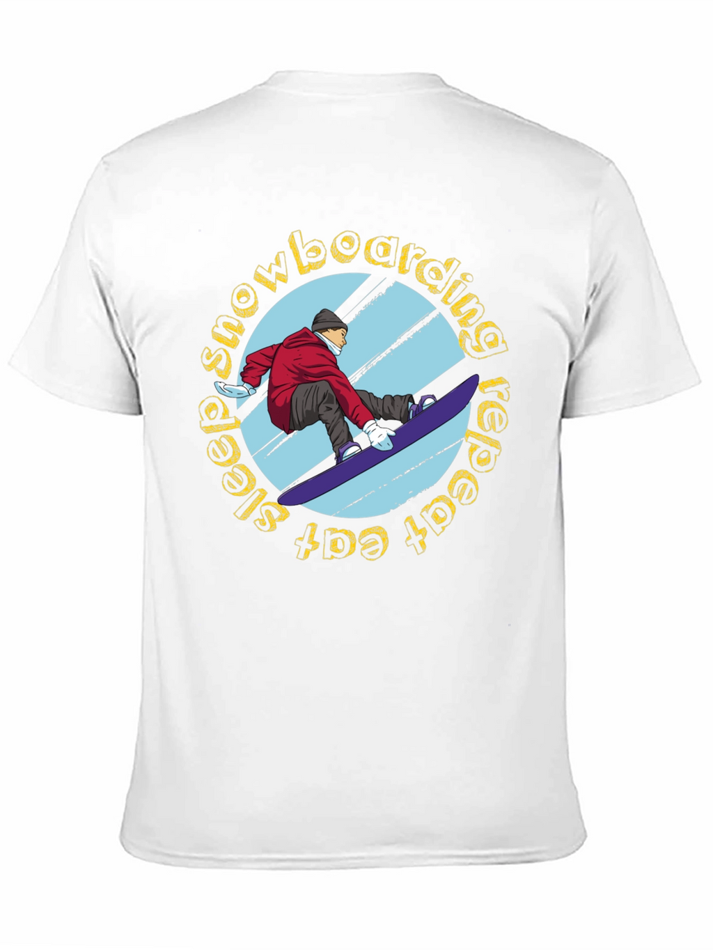 Snowboarding Graphic Tee - Eat Sleep Snowboard Repeat