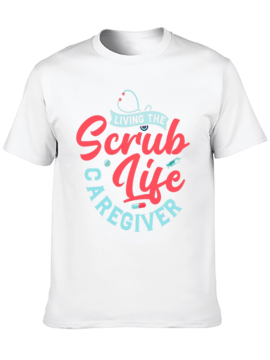 Scrub Life Caregiver T-Shirt - Black