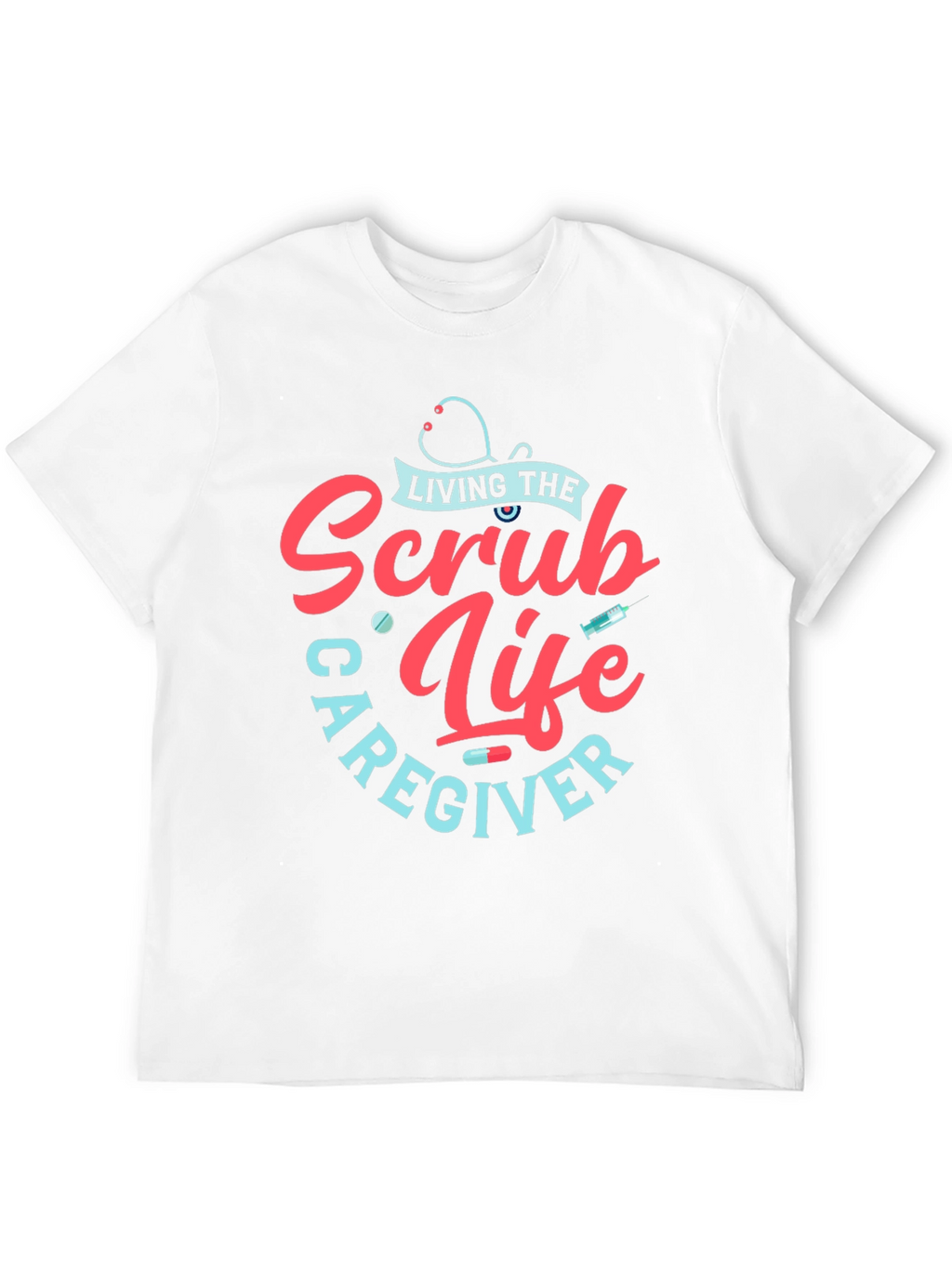 Scrub Life Caregiver T-Shirt - Black