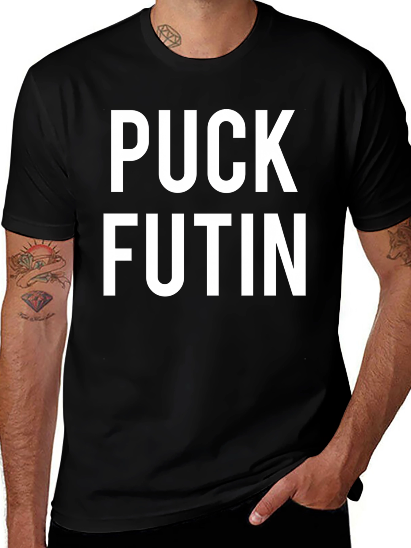 Puck Futin Black T-Shirt - Express Yourself!