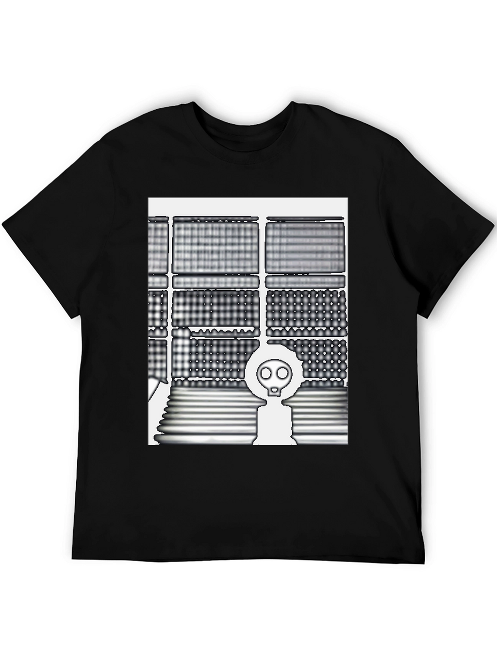 Trendy Graphic Tee - Gas Mask Design