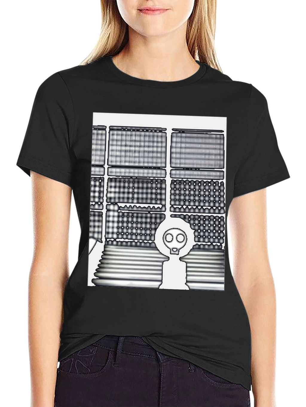 Trendy Graphic Tee - Gas Mask Design