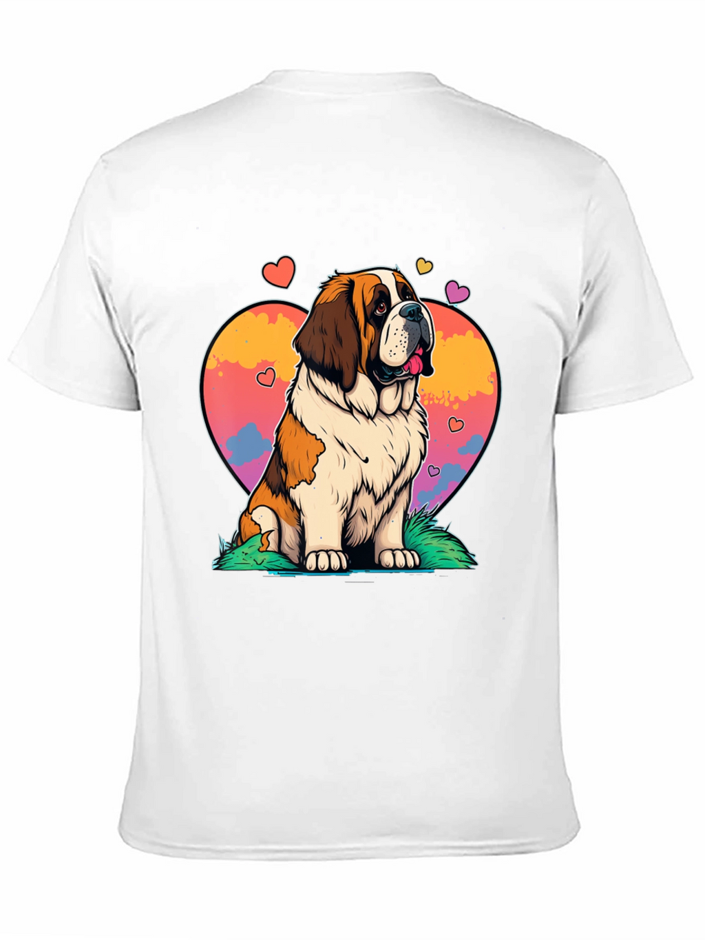 Saint Bernard Dog Heart Graphic Tee