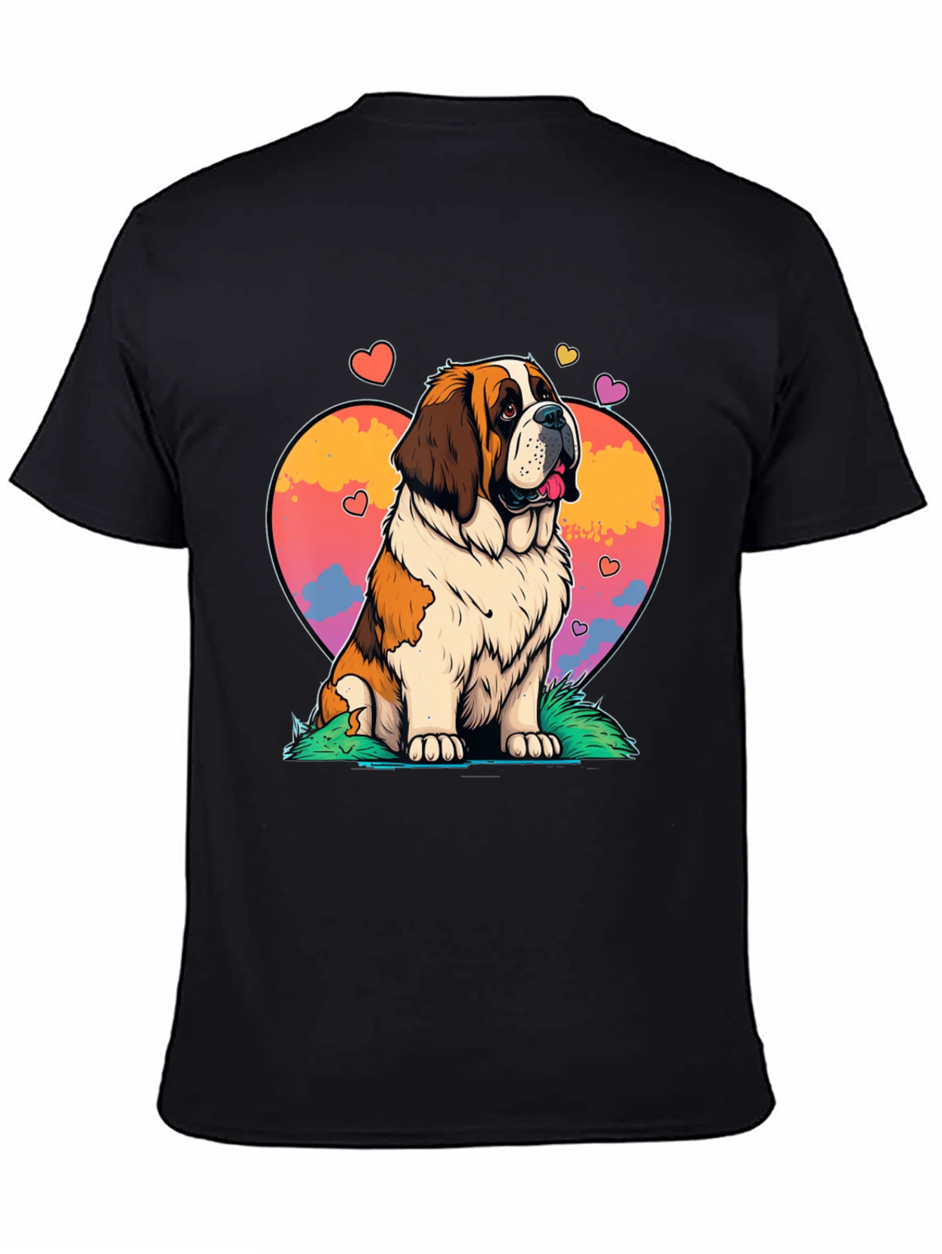 Saint Bernard Dog Heart Graphic Tee