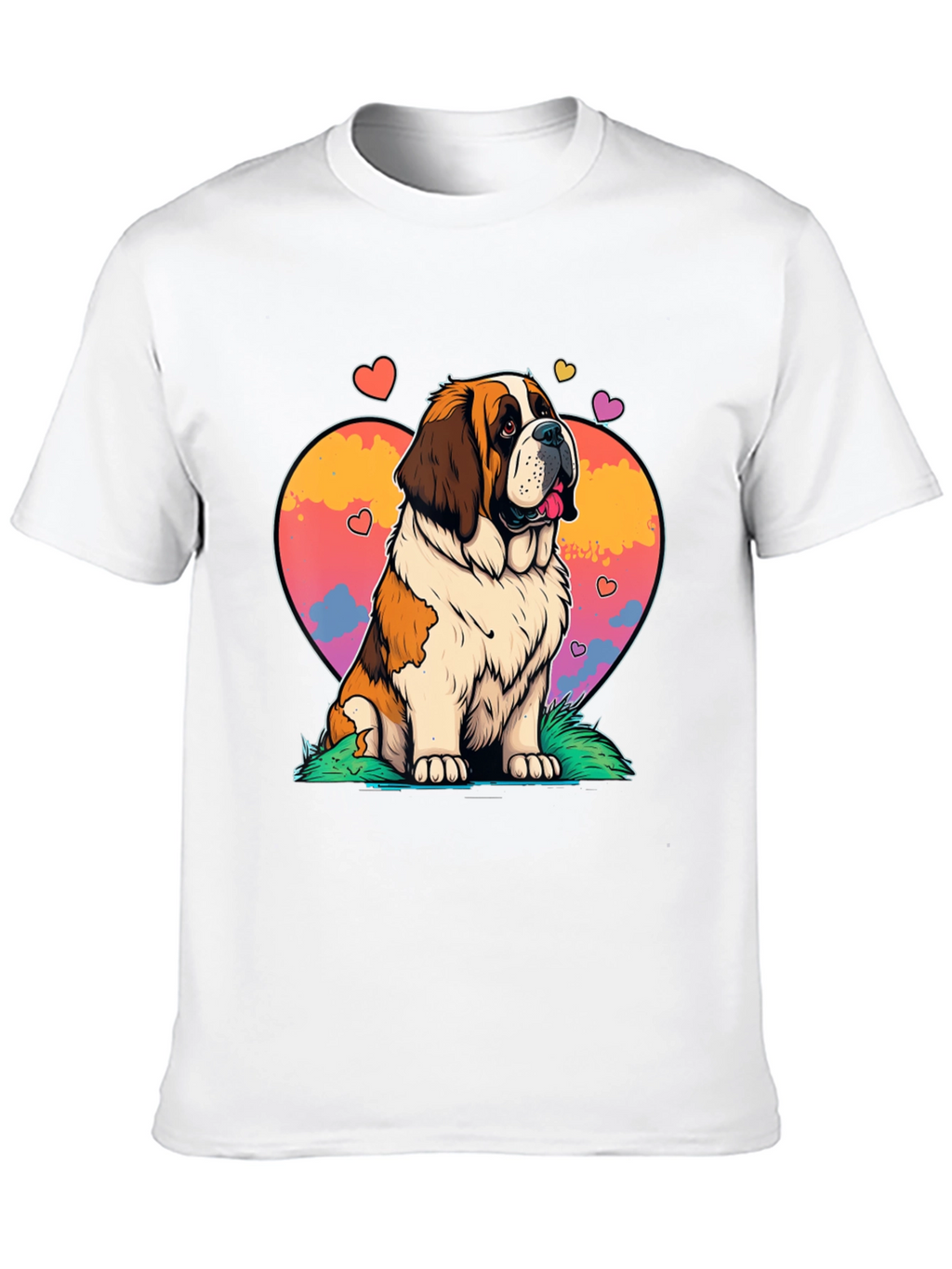 Saint Bernard Dog Heart Graphic Tee