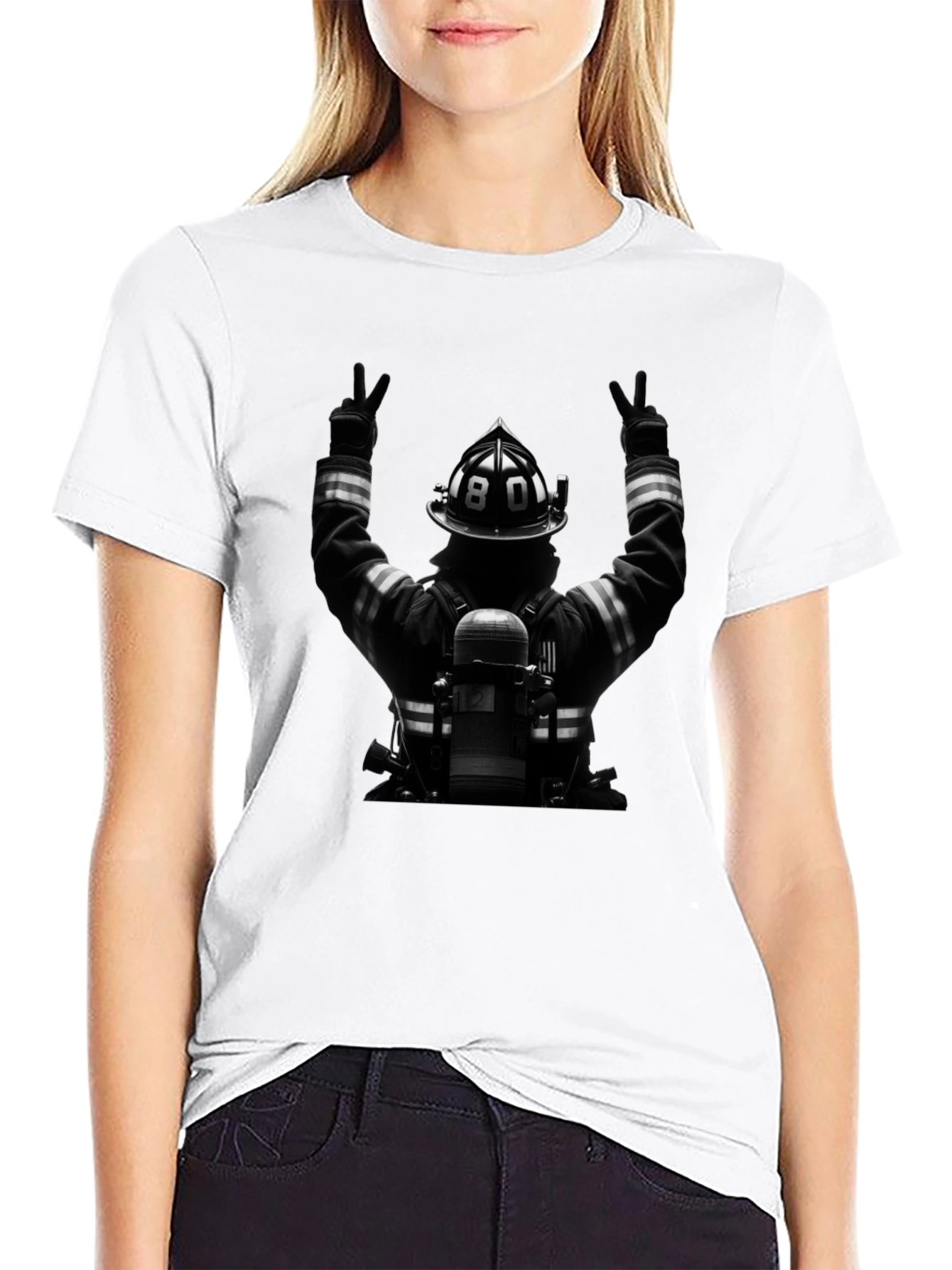 Firefighter Tribute Graphic T-Shirt
