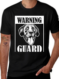 Warning Guard Dog Graphic T-Shirt