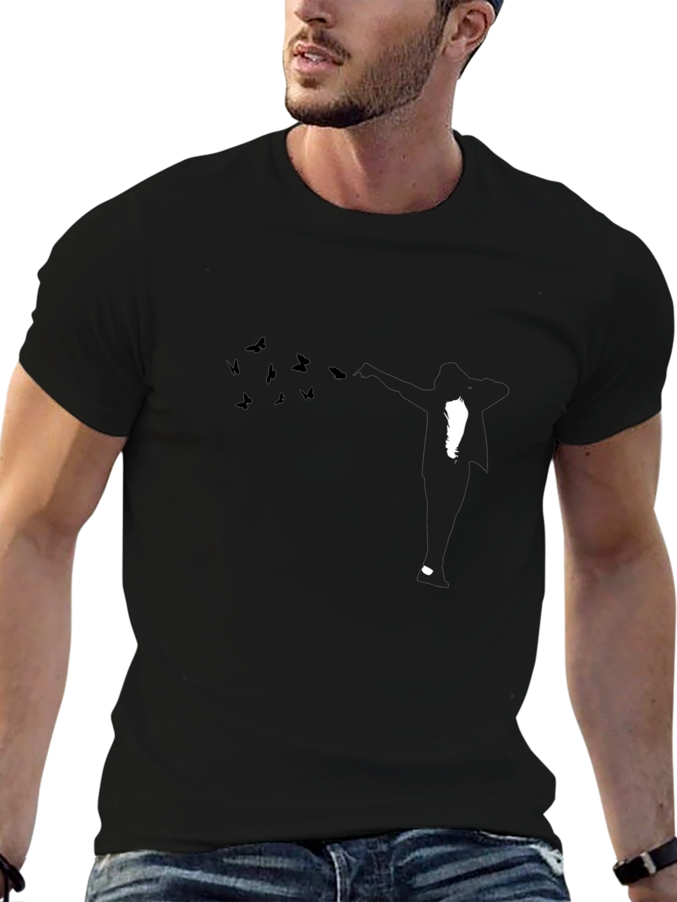 Dabbing Silhouette Black T-Shirt