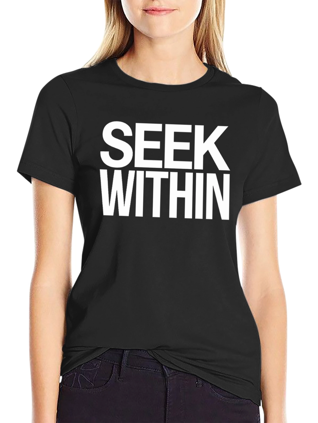Seek Within Black Graphic Tee