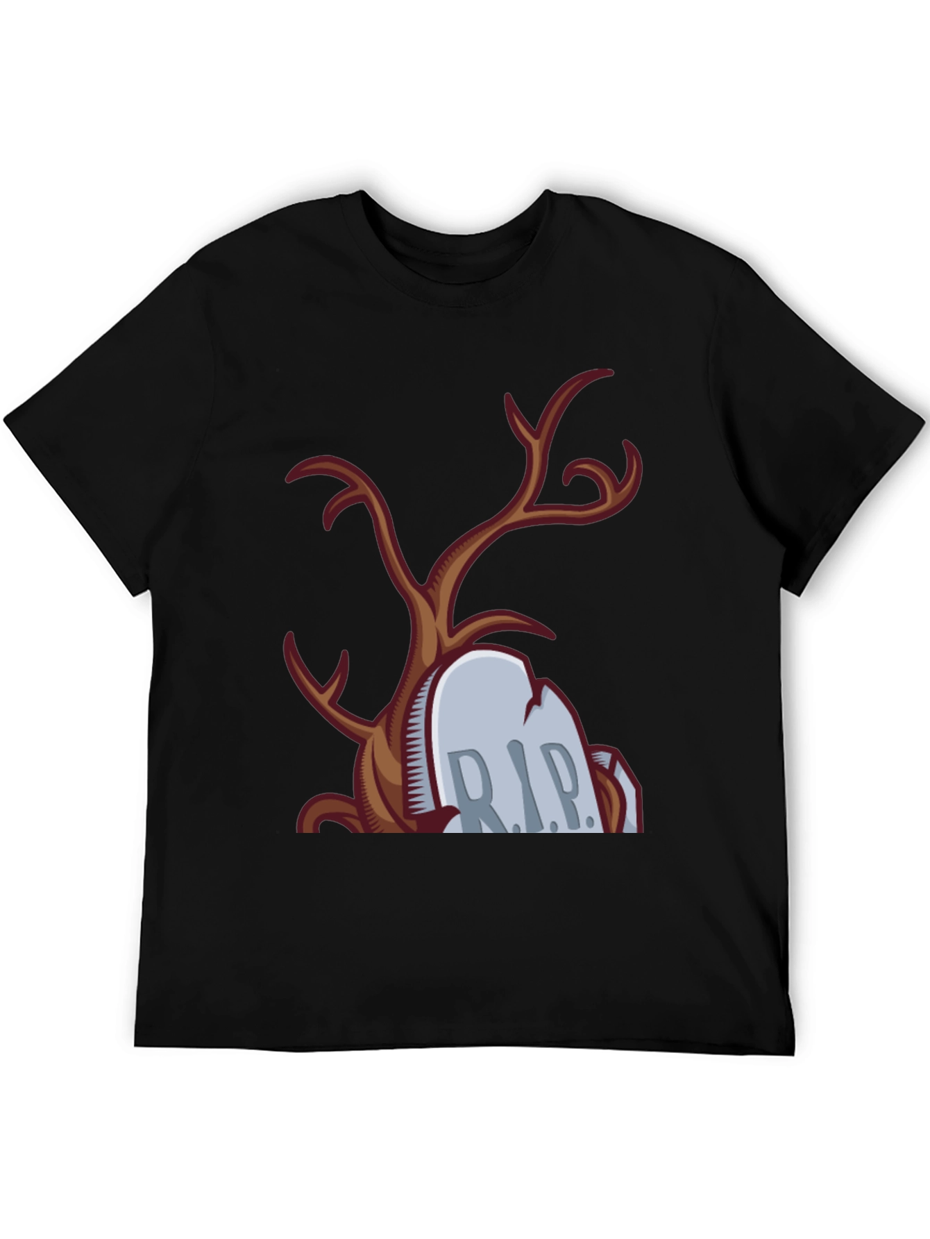 Spooky RIP Tombstone Tree Graphic Tee