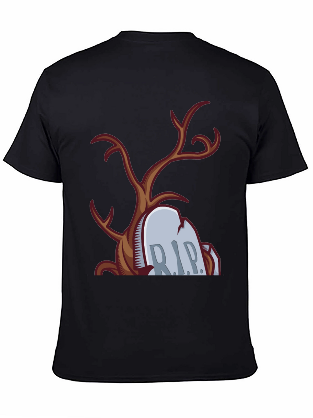 Spooky RIP Tombstone Tree Graphic Tee