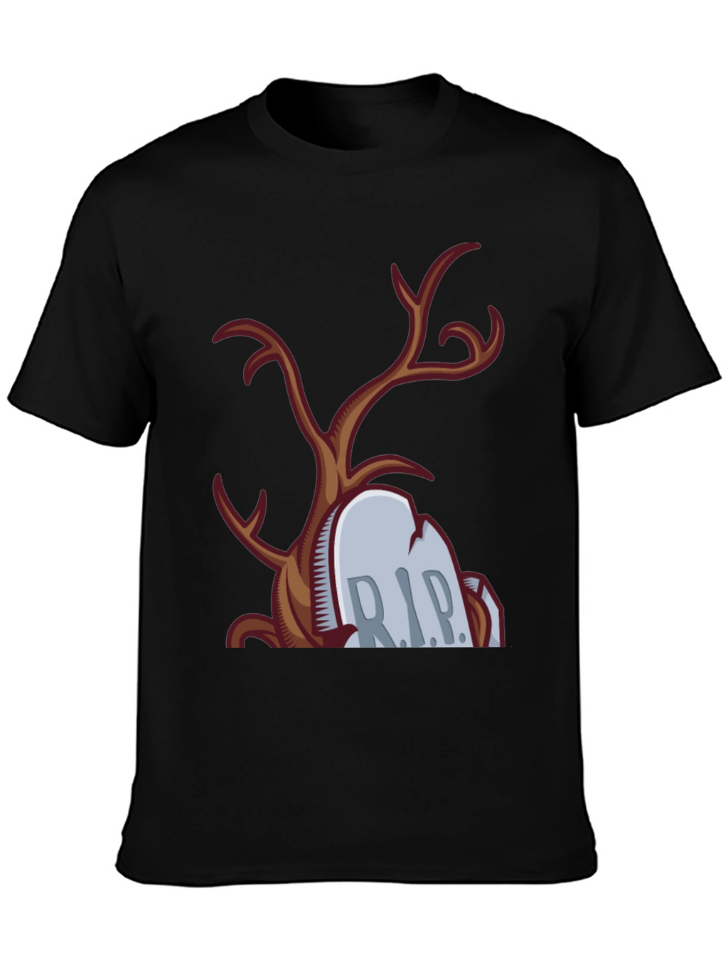 Spooky RIP Tombstone Tree Graphic Tee