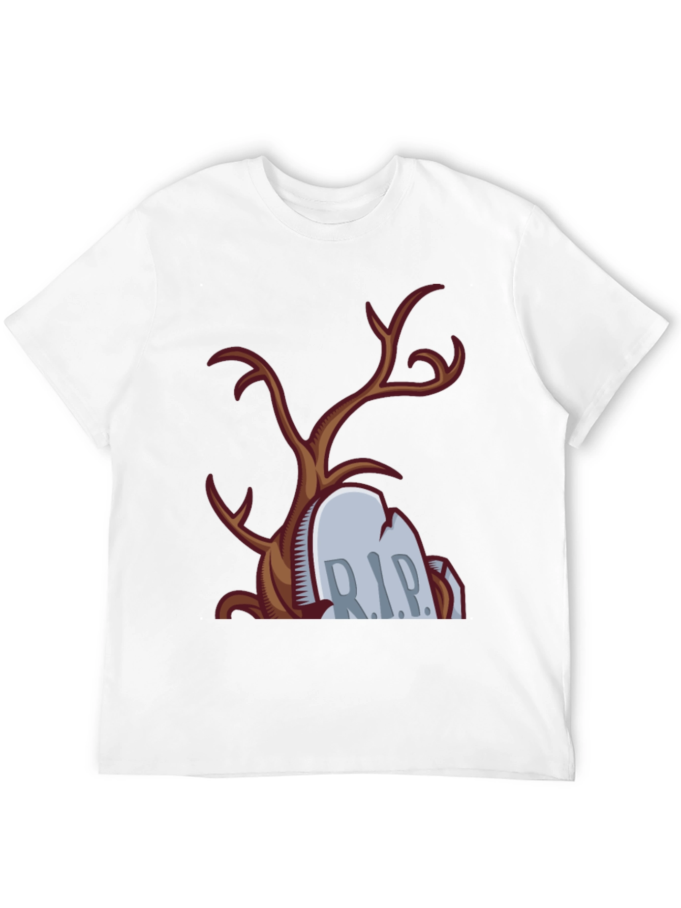 Spooky RIP Tombstone Tree Graphic Tee