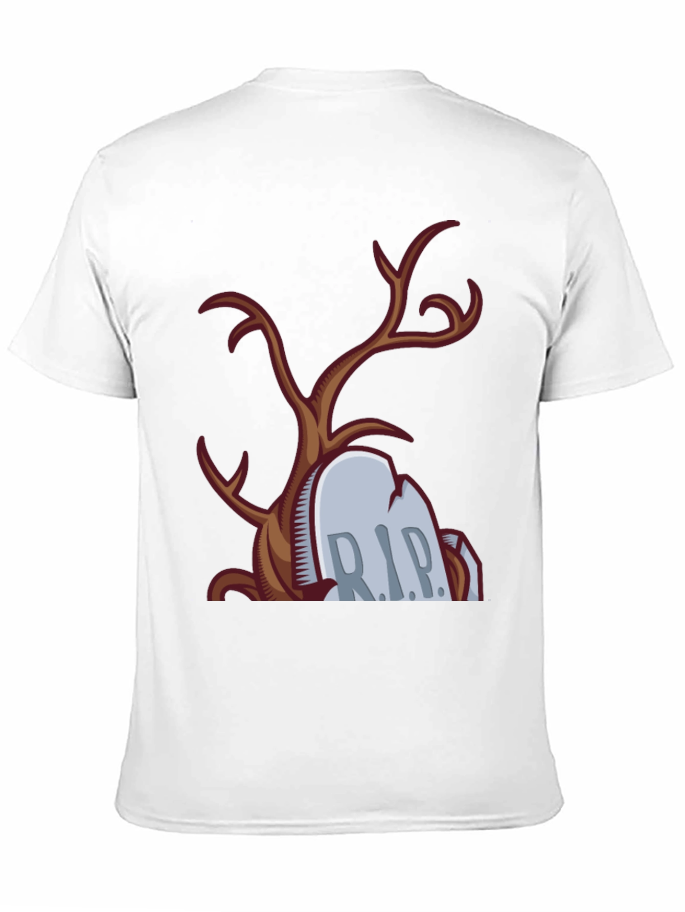 Spooky RIP Tombstone Tree Graphic Tee