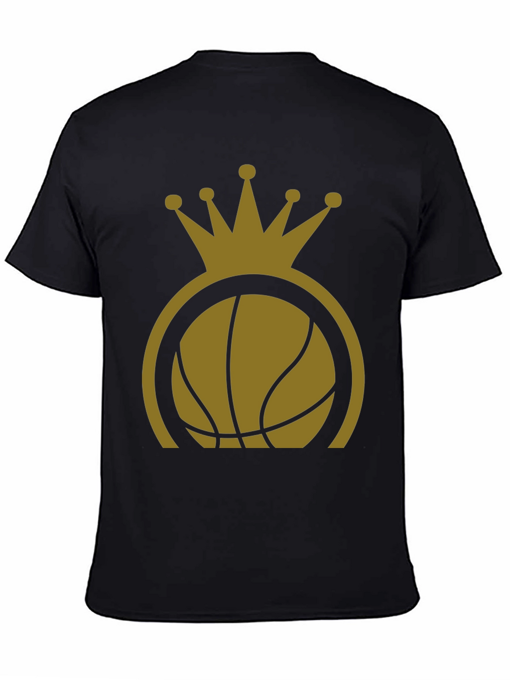 Basketball King T-Shirt - Gold Crown Design
