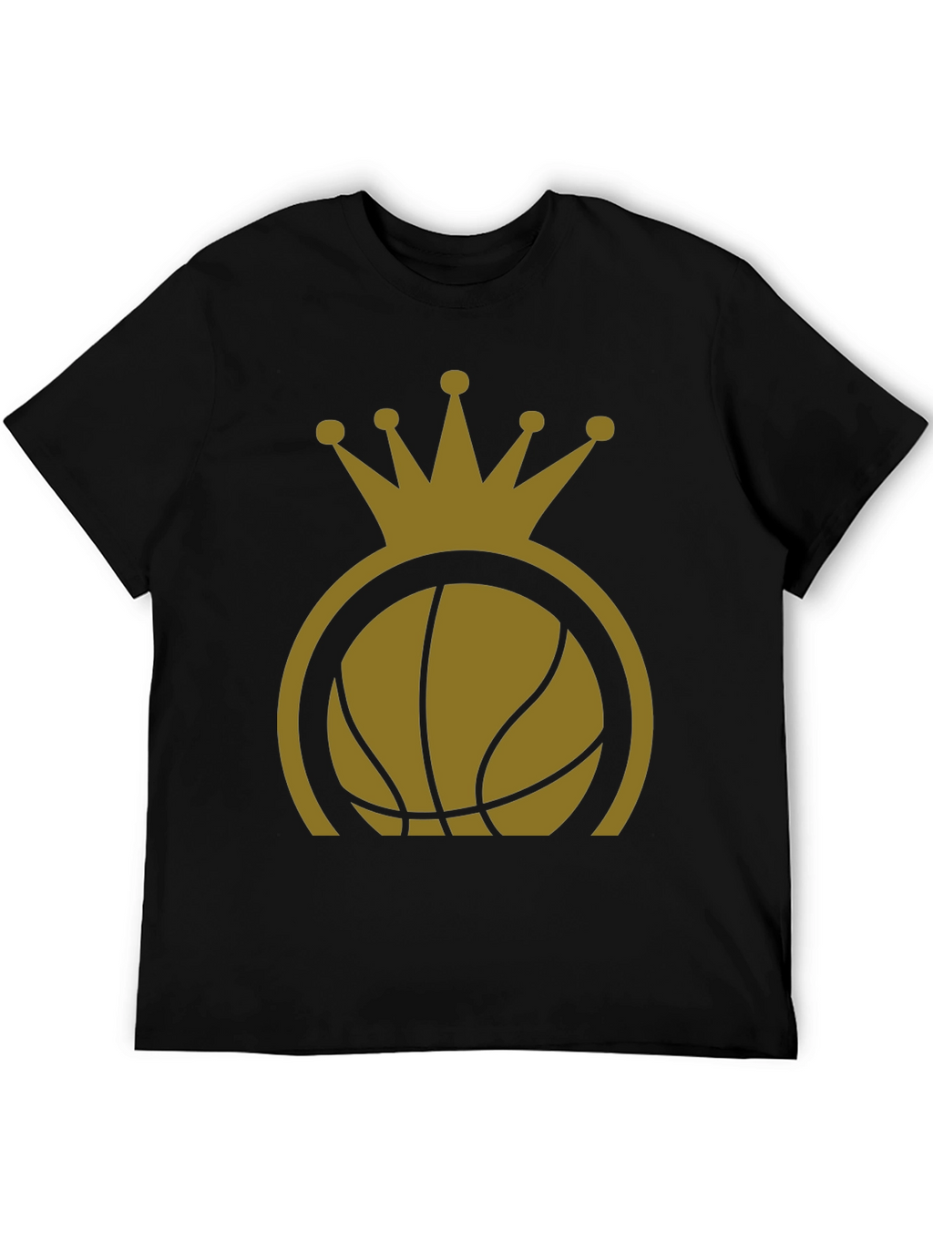 Basketball King T-Shirt - Gold Crown Design