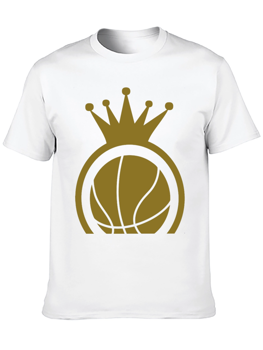 Basketball King T-Shirt - Gold Crown Design