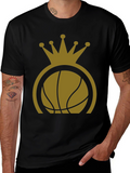 Basketball King T-Shirt - Gold Crown Design