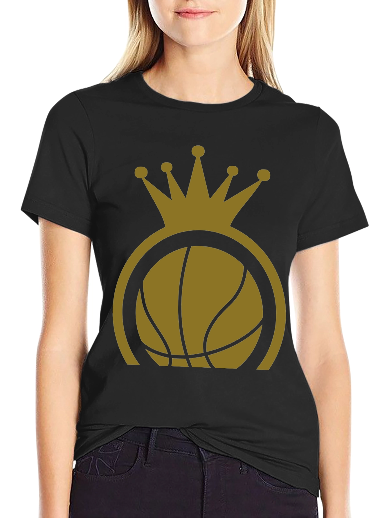 Basketball King T-Shirt - Gold Crown Design