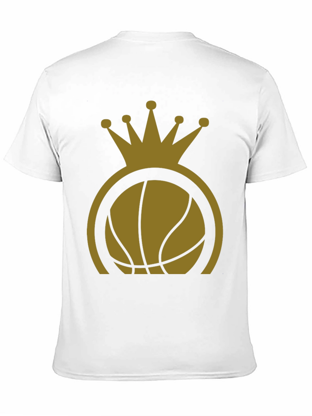 Basketball King T-Shirt - Gold Crown Design