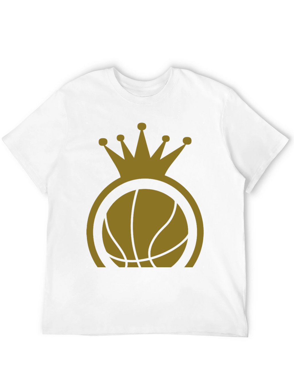 Basketball King T-Shirt - Gold Crown Design