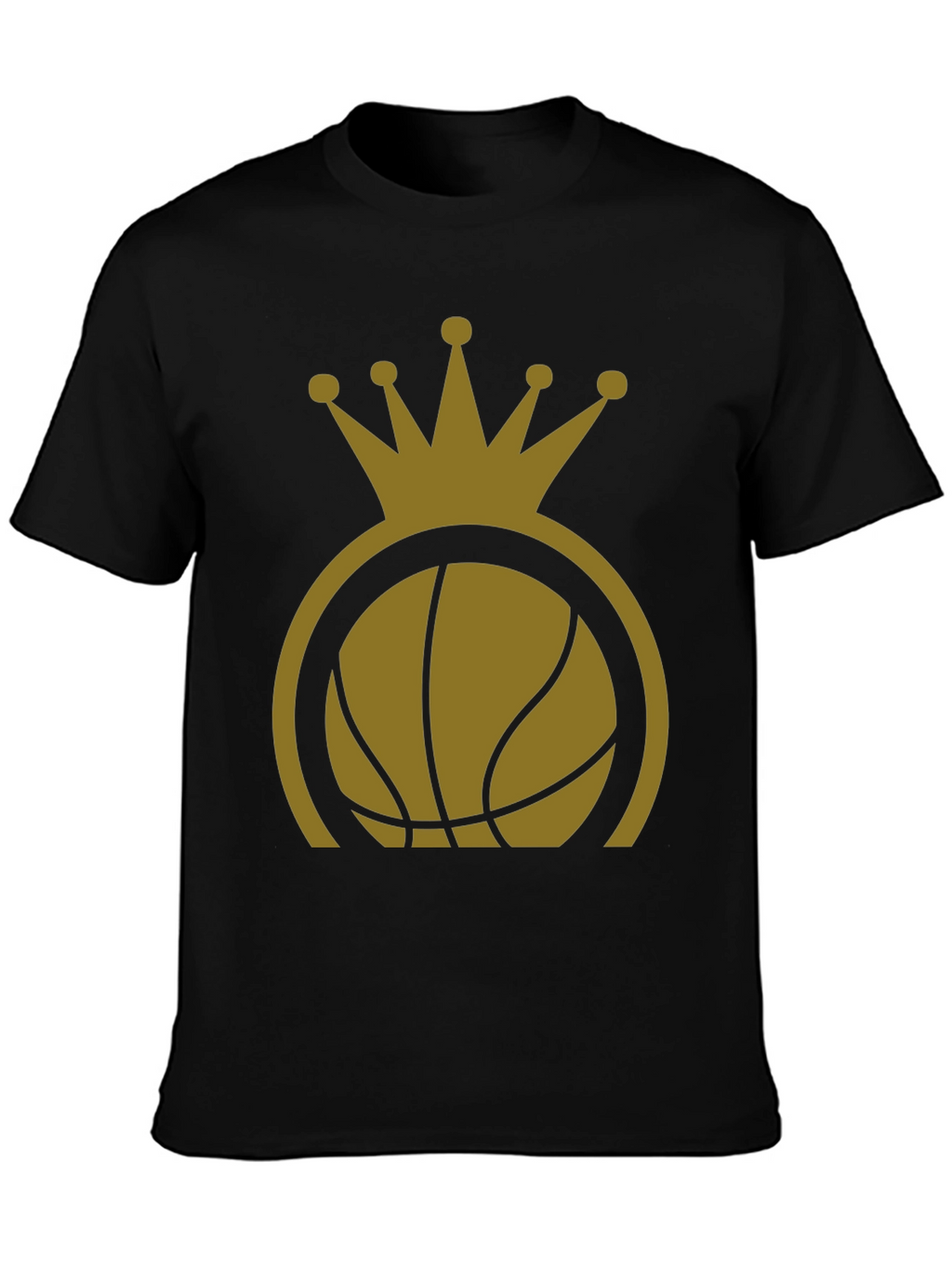 Basketball King T-Shirt - Gold Crown Design