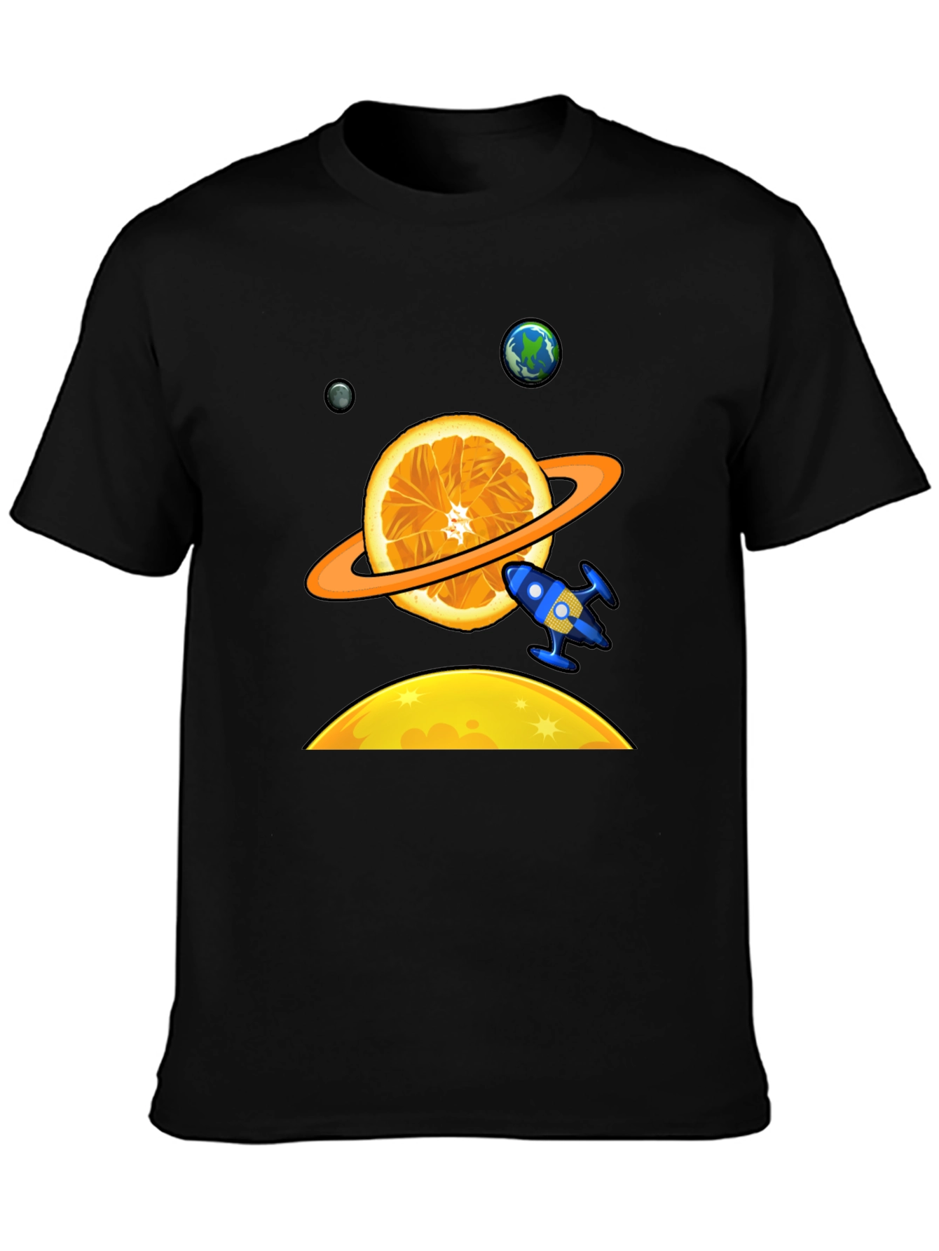Space Orange Graphic T-Shirt - Mens