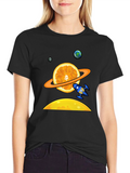 Space Orange Graphic T-Shirt - Mens