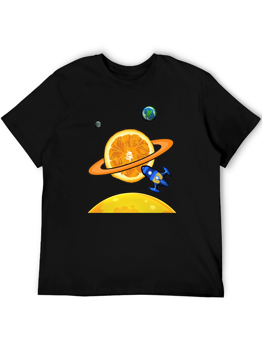 Space Orange Graphic T-Shirt - Mens