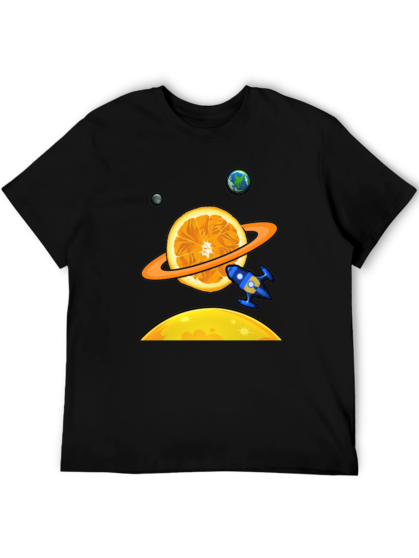 Space Orange Graphic T-Shirt - Mens