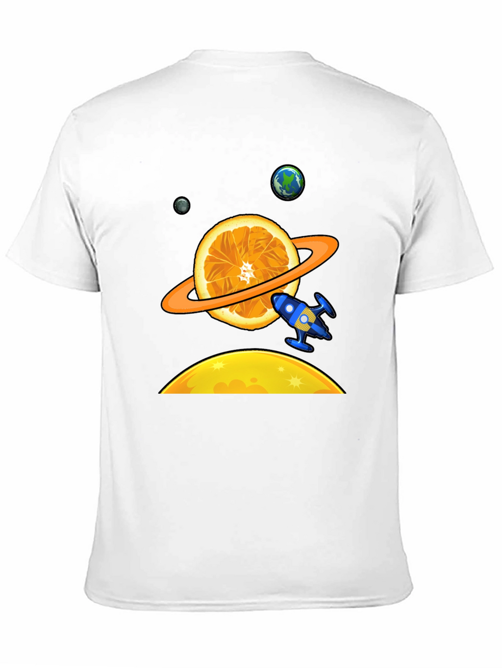 Space Orange Graphic T-Shirt - Mens