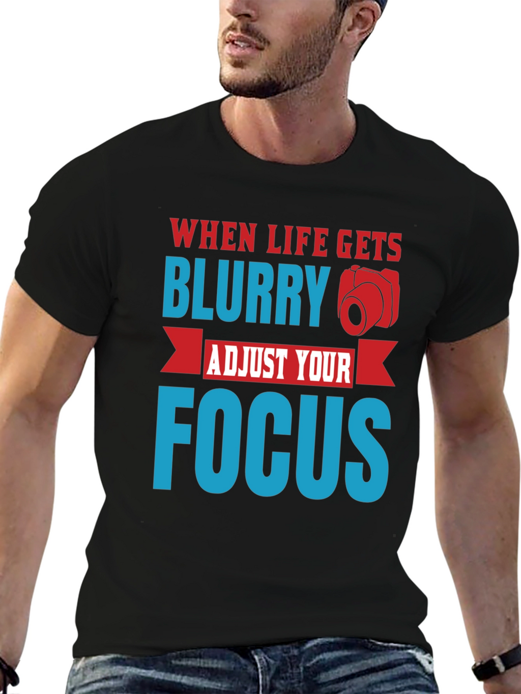 Blurry Focus Graphic T-Shirt - Mens