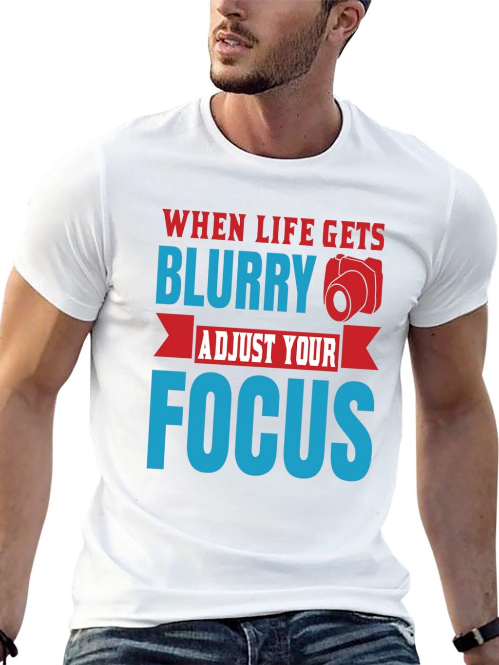 Blurry Focus Graphic T-Shirt - Mens