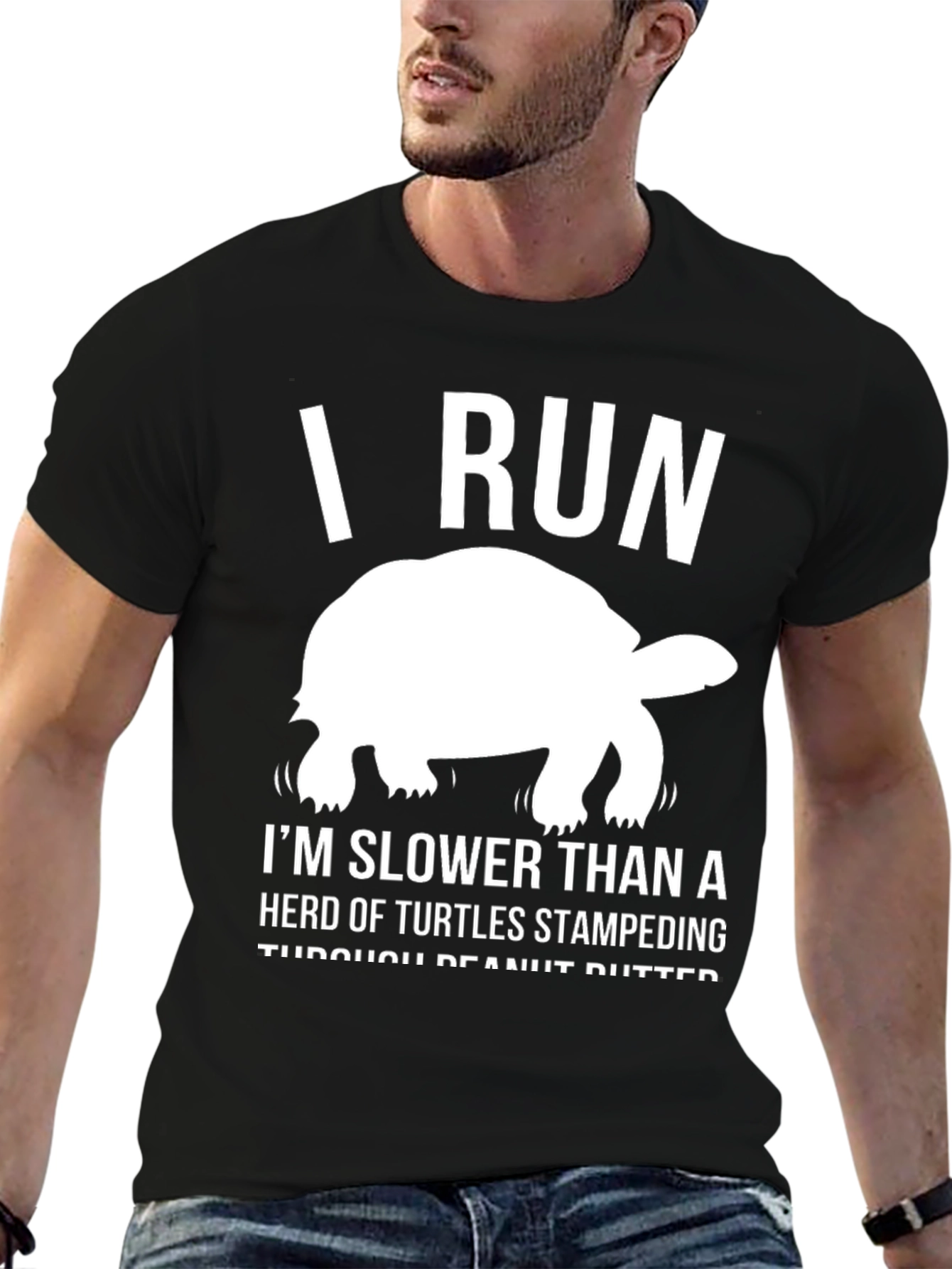 Funny Tortoise T-Shirt: I Run Slower Than Turtles
