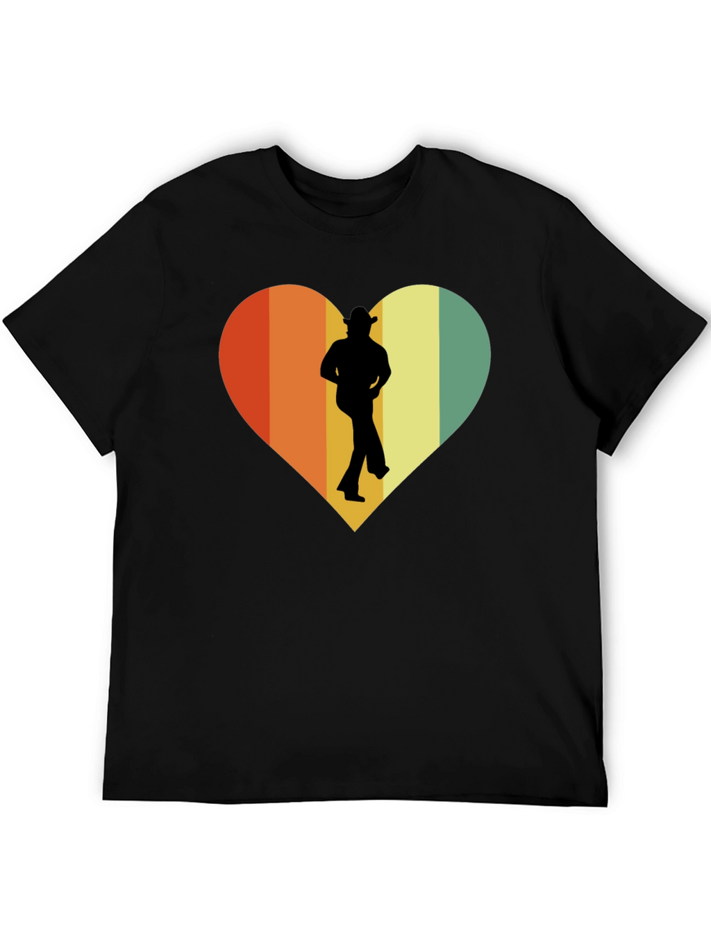 Retro Country Dance Heart Graphic T-Shirt