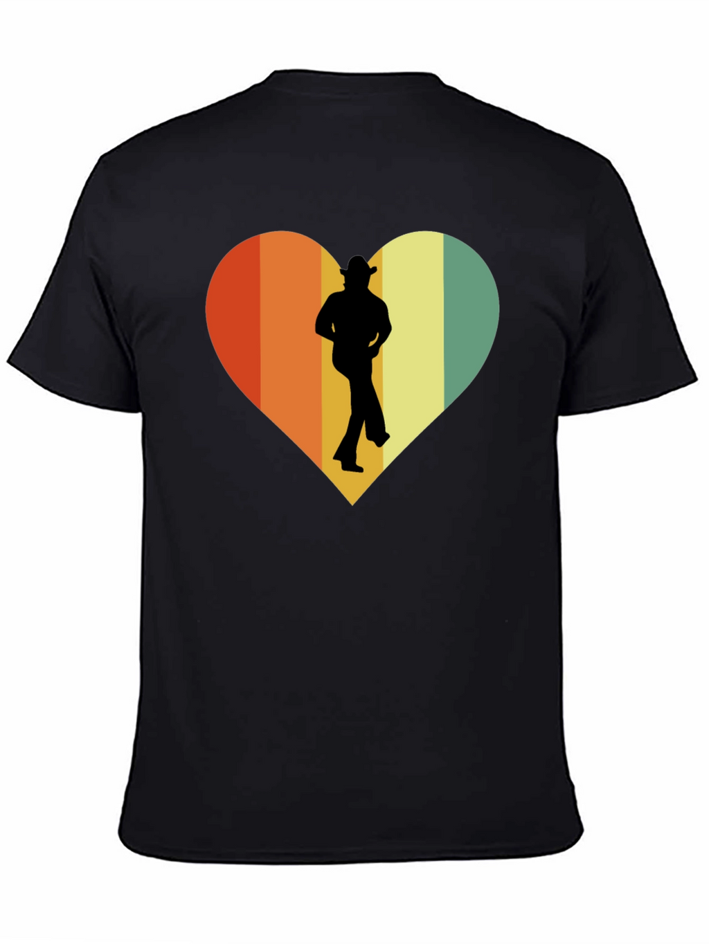 Retro Country Dance Heart Graphic T-Shirt
